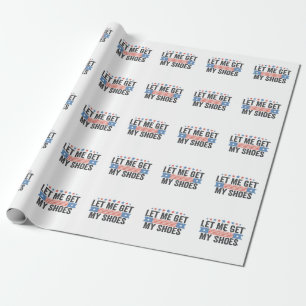 Papier Cadeau Laissez-moi chercher mes chaussures American Elect