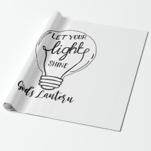 Papier Cadeau Laissez votre lumière briller avec les lanternes d