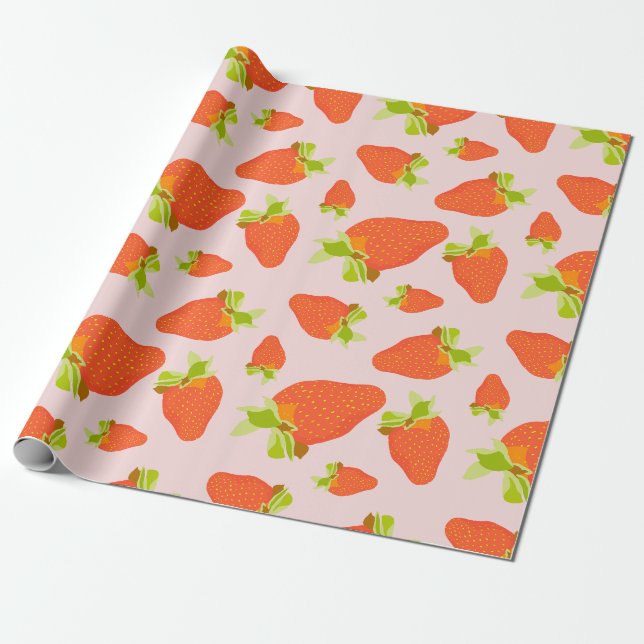 Papier Cadeau Lait de fraise (Déroulé)