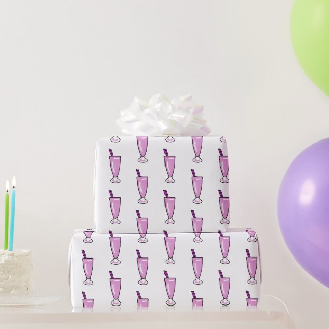 Papier Cadeau Lait rose cool (Cadeaux de fête)