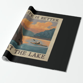 Papier Cadeau Lake Better Life Vintage Lake Life