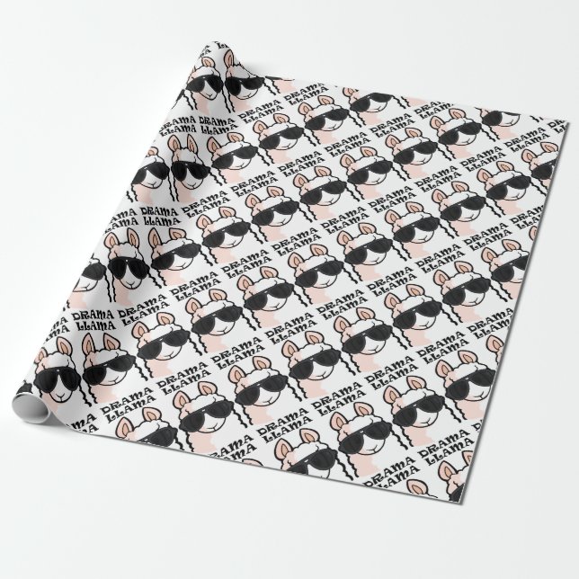 Papier Cadeau Lama de drame (Déroulé)
