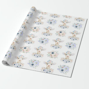 Papier Cadeau Lambe rose bleu Sexe Neutre Révélation