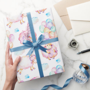 Papier Cadeau Lambeaux flottants Nuages dans les Pastels