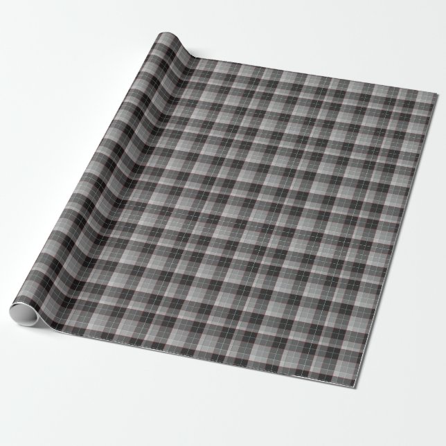 Papier Cadeau Lame noire, gris et rouge design Masculine (Déroulé)