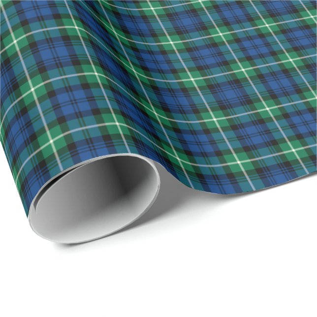 Papier Cadeau Lamont Clan Tartan (Coin rond)