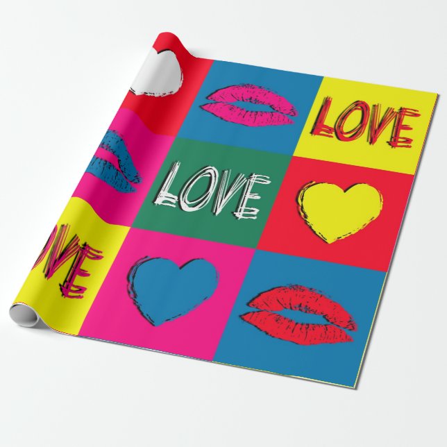 Papier Cadeau L'amour de l'art pop (Déroulé)