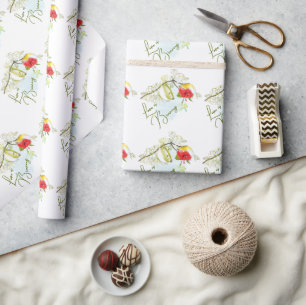 Papier Cadeau L'Amour Est En Train De Brûler Le Thé Des Colibris