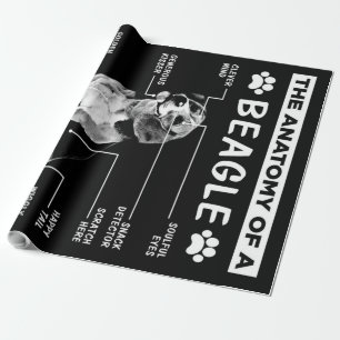 Papier Cadeau L'Anatomie D'Un Chien Beagle