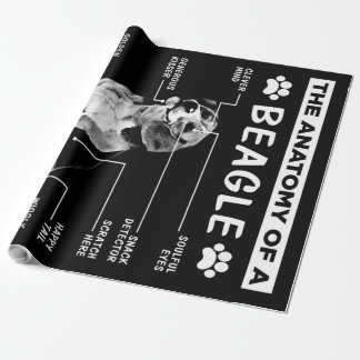 Papier Cadeau L'Anatomie D'Un Chien Beagle