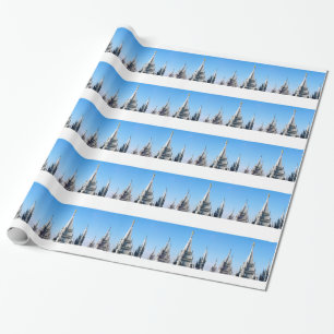 Papier Cadeau landes lac sel ville temple angel moroni