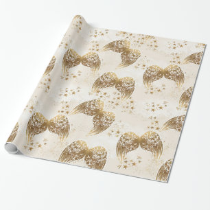 Papier Cadeau L'ange d'or s'envole et tient le premier rôle le