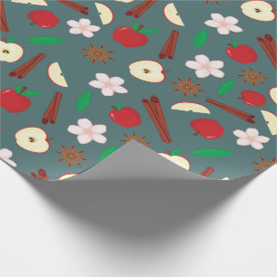 Papier Cadeau L'anis étoile d'automne et les pommes de l'action