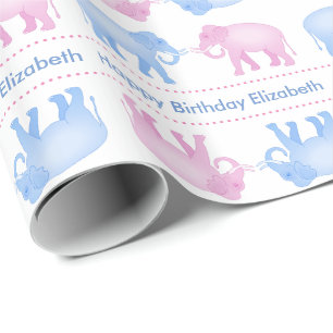Papier Cadeau L'anniversaire ou le genre rose et bleu