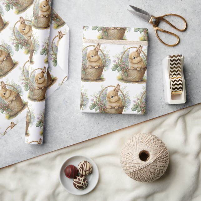 Papier Cadeau Lapin aquarelle (Artisanat)