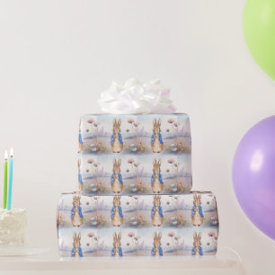 Papier Cadeau Lapin classique en veste bleue