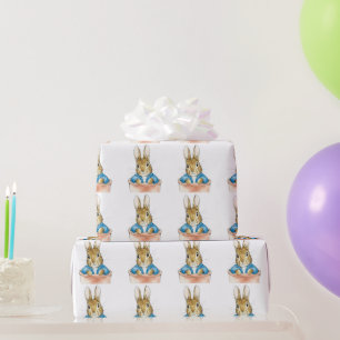 Papier Cadeau Lapin classique en veste bleue