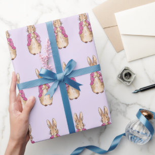 Papier Cadeau Lapin classique en veste rose