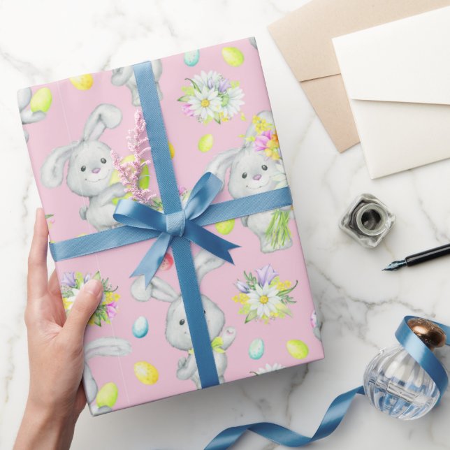 Papier Cadeau Lapin de Pâques OEufs de Pâques Enveloppement Papi (Cadeaux)