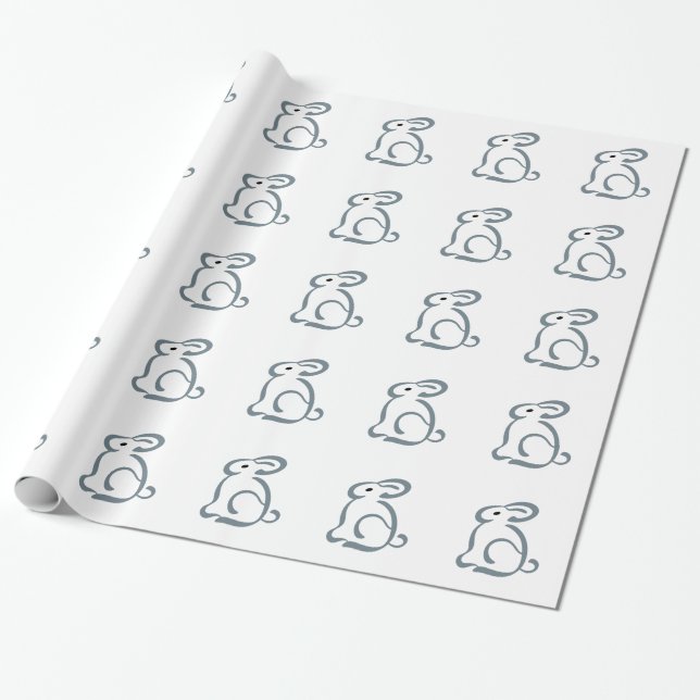 Papier Cadeau Lapin d'Outlne (Déroulé)