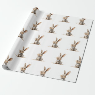 Papier Cadeau Lapin mignon Anniversaire de enfant