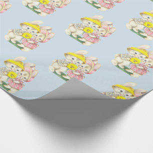 Papier Cadeau Lapins de Pâques Vintages lapins lapins lapins