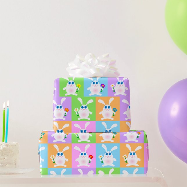 Papier Cadeau Lapins Mignons (Créateur téléchargé)