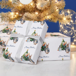 Papier Cadeau l'arbre de Noël de Pierre le Lapin