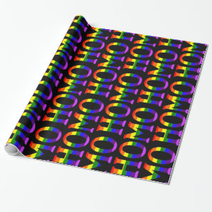 Papier Cadeau L'arc-en-ciel gai coloré colore homo le motif