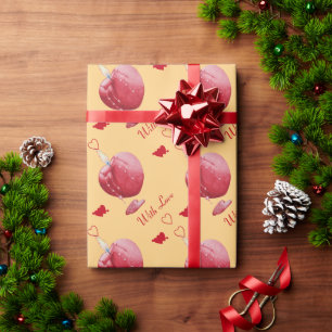 Papier Cadeau L'art romantique des bougies brûlantes