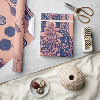 Papier Cadeau L'art sous-marin Coral AI