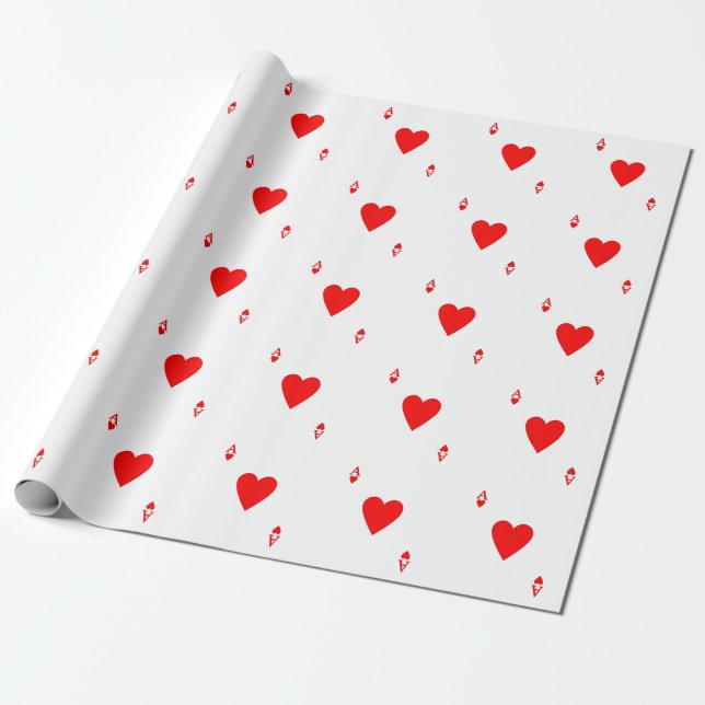 Papier Cadeau L'as des coeurs (Déroulé)