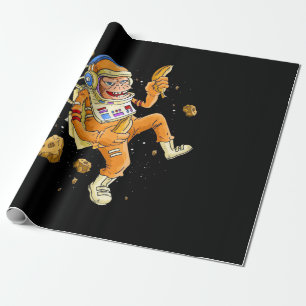 Papier Cadeau L'astronaute Monkey Space