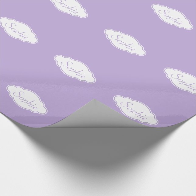 Papier Cadeau Lavande et enveloppe de cadeau personnalisée par (Coin)