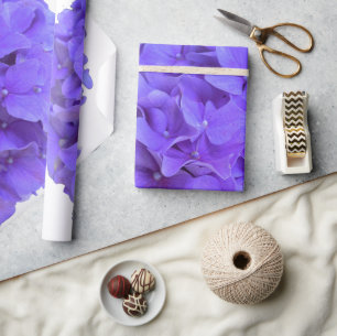 Papier Cadeau Lavande lilas violet Hydrangeas violet Fleurs