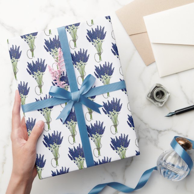 Papier Cadeau Lavandula Lavender Bund Herbe Jardin Fleur Violet (Cadeaux)
