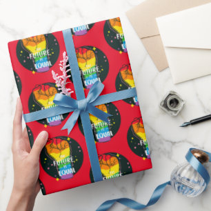 Papier Cadeau L'Avenir Est Également Élevé D'Un Poing