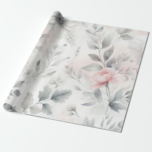 Papier Cadeau Laver floral rose doux