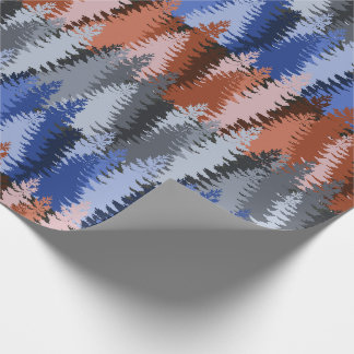 Papier Cadeau Layered Pine Forest Pattern