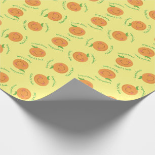 Papier Cadeau L'Baby shower de la petite coutume de la tangerine