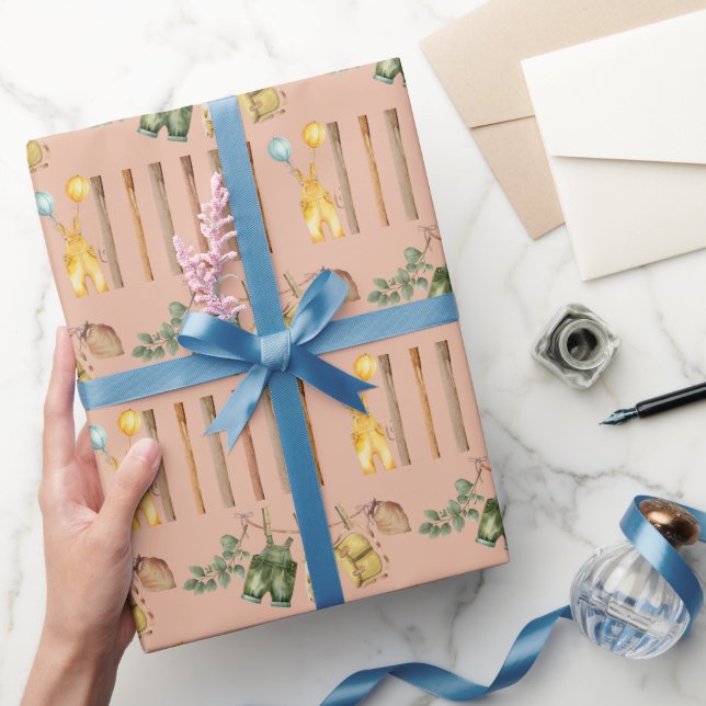 Papier Cadeau Le Baby shower de pêche du petit pêcheur (Cadeaux)