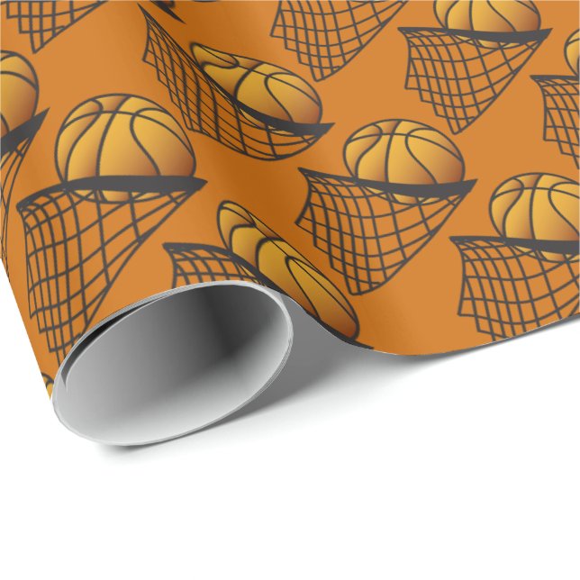 Papier Cadeau Le basket-ball le trempent (Coin rond)