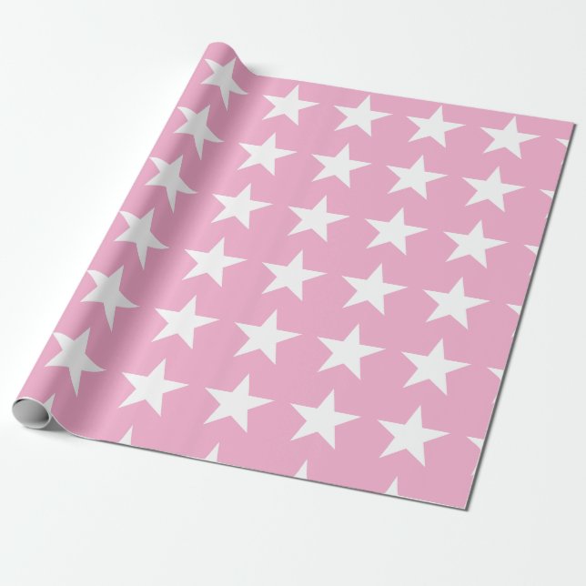 Papier Cadeau Le blanc rose moderne tient le premier rôle le (Déroulé)