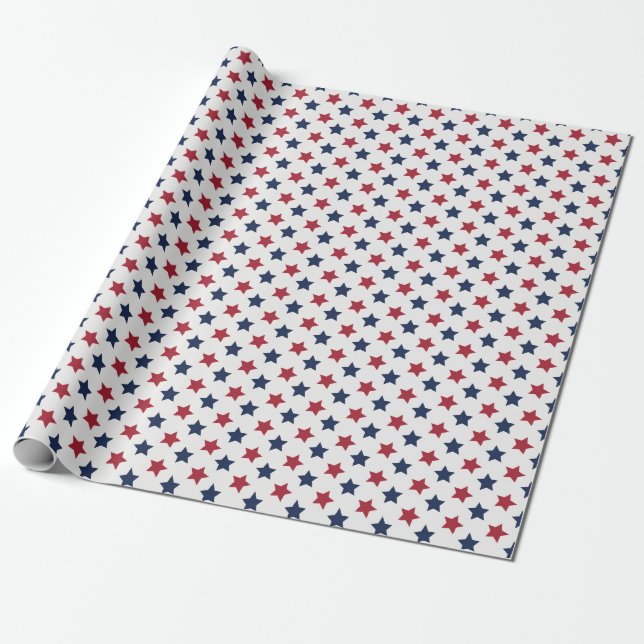 Papier Cadeau Le blanc rouge et bleu (Déroulé)