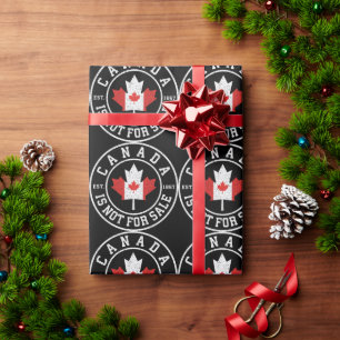 Papier Cadeau Le Canada n'est pas à vendre EST. 1867 Fier Canadi