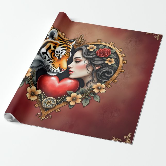 Papier Cadeau Le coeur du désert caché, (Déroulé)