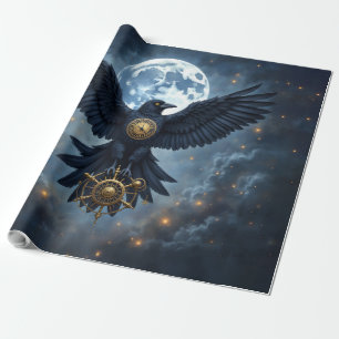 Papier Cadeau Le Corbeau Céleste. 