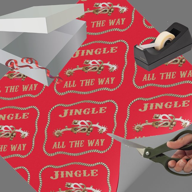 Papier Cadeau Le Cowboy Occidental Épouse La Jingle Tout Au Long (Créateur téléchargé)