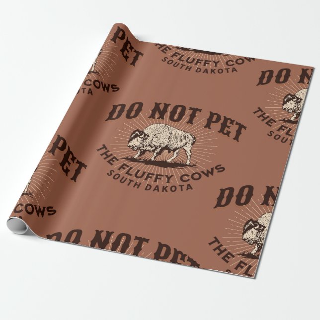 Papier Cadeau Le Dakota du Sud n'attrape pas le bison des vaches (Déroulé)
