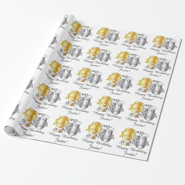 Papier Cadeau Le drame masque la comédie et la tragédie (Déroulé)